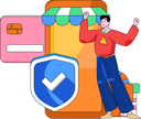 پیش‌نمایش فایل man-secures-his-card-payment-12080811 از پک حفاظت از خرید