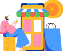 پیش‌نمایش فایل male-doing-shopping-during-discount-on-phone-12091664 از پک خرید