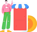 پیش‌نمایش فایل man-doing-mobile-shopping-12091675 از پک خرید