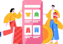 پیش‌نمایش فایل people-doing-online-shopping-on-mobile-12091688 از پک خرید