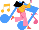 پیش‌نمایش فایل girl-enjoying-song-12090636 از پک موسیقی