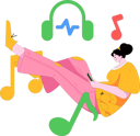 پیش‌نمایش فایل girl-listening-to-song-12090633 از پک موسیقی