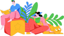 پیش‌نمایش فایل happy-students-reading-book-12090615 از پک دانش