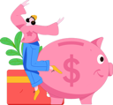 پیش‌نمایش فایل girl-savings-money-in-piggy-bank-12090537 از پک امور مالی