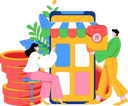 پیش‌نمایش فایل couple-doing-sale-shopping-12090159 از پک تجارت الکترونیک