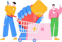 پیش‌نمایش فایل man-doing-digital-shopping-12090170 از پک تجارت الکترونیک