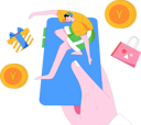 پیش‌نمایش فایل man-doing-digital-shopping-12090176 از پک تجارت الکترونیک