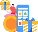 پیش‌نمایش فایل man-purchases-shirts-from-online-website-12090173 از پک تجارت الکترونیک