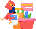 پیش‌نمایش فایل man-shops-from-online-application-12090162 از پک تجارت الکترونیک