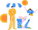 پیش‌نمایش فایل woman-receives-cashback-money-after-making-purchases-12090178 از پک تجارت الکترونیک