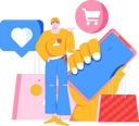پیش‌نمایش فایل man-doing-mobile-shopping-12090150 از پک تجارت الکترونیک