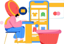 پیش‌نمایش فایل man-plans-to-buy-clothes-from-website-12090157 از پک تجارت الکترونیک