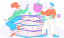 پیش‌نمایش فایل happy-students-reading-book-12111671 از پک خواندن