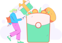 پیش‌نمایش فایل girl-doing-shopping-online-12111408 از پک خرید