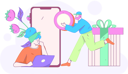 پیش‌نمایش فایل woman-doing-virtual-shopping-12110841 از پک پاداش های خرید