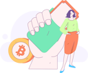 پیش‌نمایش فایل woman-receives-bitcoin-money-in-shopping-12110817 از پک پاداش های خرید