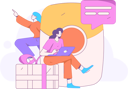 پیش‌نمایش فایل women-chats-online-for-shopping-12110833 از پک پاداش های خرید