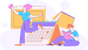 پیش‌نمایش فایل girl-and-man-making-education-schedule-12110439 از پک آموزش