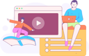 پیش‌نمایش فایل man-doing-online-study-on-education-website-12110433 از پک آموزش