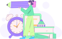 پیش‌نمایش فایل girl-making-study-schedule-12110414 از پک آموزش