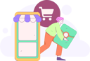 پیش‌نمایش فایل boy-holding-cover-while-doing-online-shopping-12110334 از پک تجارت الکترونیک