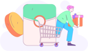 پیش‌نمایش فایل boy-holding-gift-box-while-doing-shopping-payment-12110315 از پک تجارت الکترونیک