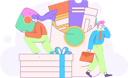 پیش‌نمایش فایل girl-and-man-doing-shopping-payment-12110317 از پک تجارت الکترونیک