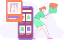 پیش‌نمایش فایل girl-doing-digital-shopp-12110305 از پک تجارت الکترونیک