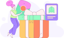 پیش‌نمایش فایل girl-doing-gift-shopping-12110299 از پک تجارت الکترونیک
