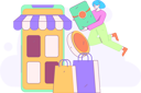 پیش‌نمایش فایل girl-doing-mobile-shopping-12110331 از پک تجارت الکترونیک