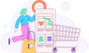 پیش‌نمایش فایل girl-doing-online-shopping-12110321 از پک تجارت الکترونیک