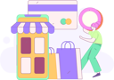 پیش‌نمایش فایل girl-doing-shopping-payment-12110324 از پک تجارت الکترونیک