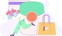 پیش‌نمایش فایل man-running-with-gift-while-doing-gift-payment-12110333 از پک تجارت الکترونیک