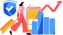 پیش‌نمایش فایل girl-walking-while-looking-financial-growth-in-mobile-12090523 از پک امور مالی