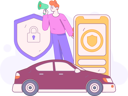 پیش‌نمایش فایل man-announcing-about-car-insurance-12109761 از پک بیمه خودرو