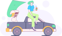 پیش‌نمایش فایل girl-with-car-insurance-12109800 از پک بیمه خودرو