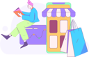 پیش‌نمایش فایل boy-online-shopping-12109956 از پک تجارت الکترونیک