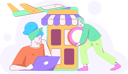 پیش‌نمایش فایل couple-doing-shopping-12109955 از پک تجارت الکترونیک