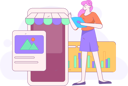 پیش‌نمایش فایل girl-doing-online-shopping-12109960 از پک تجارت الکترونیک