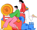 پیش‌نمایش فایل boy-holding-yen-coin-while-girl-looking-mail-12080360 از پک دعوت
