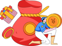 پیش‌نمایش فایل boy-saving-yen-in-money-bag-12080359 از پک دعوت