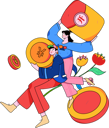 پیش‌نمایش فایل girl-holding-yen-coin-while-man-holding-yen-coin-12080370 از پک دعوت