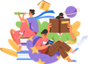 پیش‌نمایش فایل boy-reading-book-12237658 از پک خواندن