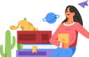 پیش‌نمایش فایل girl-reading-novel-12237639 از پک خواندن