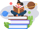 پیش‌نمایش فایل girl-student-reading-book-12237640 از پک خواندن