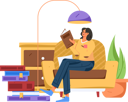 پیش‌نمایش فایل woman-reading-novel-12237651 از پک خواندن