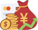پیش‌نمایش فایل financial-growth-with-money-bag-12236685 از پک امور مالی