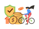پیش‌نمایش فایل girl-cycling-while-getting-secure-financial-growth-12236661 از پک امور مالی