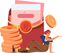 پیش‌نمایش فایل girl-with-money-stack-12236659 از پک امور مالی