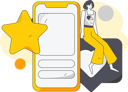 پیش‌نمایش فایل girl-giving-online-feedback-12239149 از پک رتبه بندی خدمات